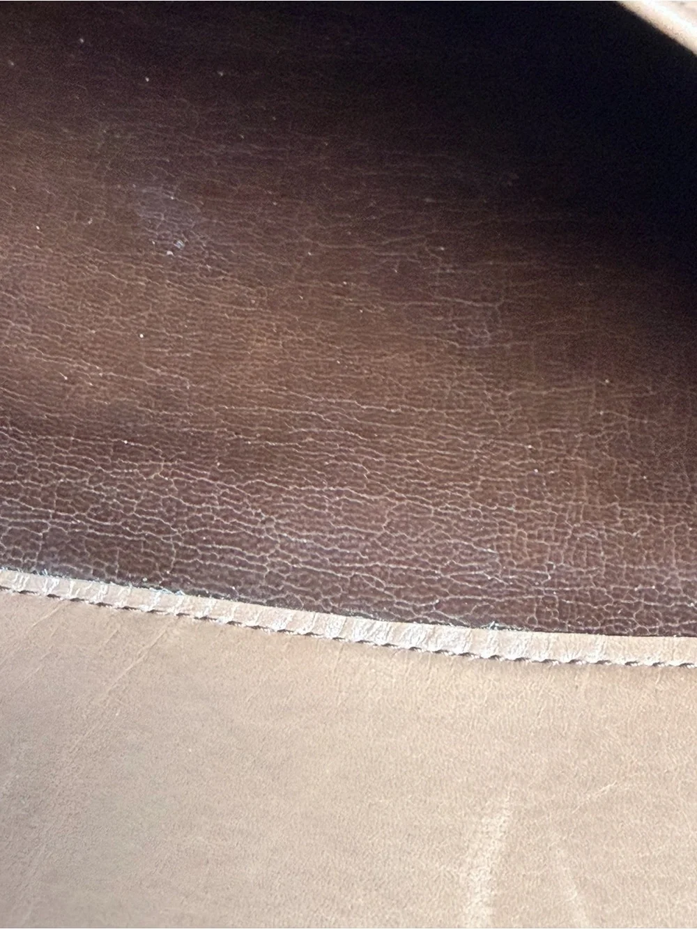Salvatore Ferragamo Taupe Leather Laptop Bag with Gold-Tone Hardware